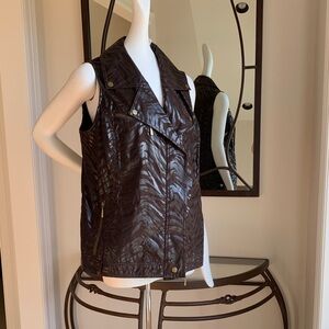 Animal Print Embossed -
💃🏻 Dark Brown Women's Vest